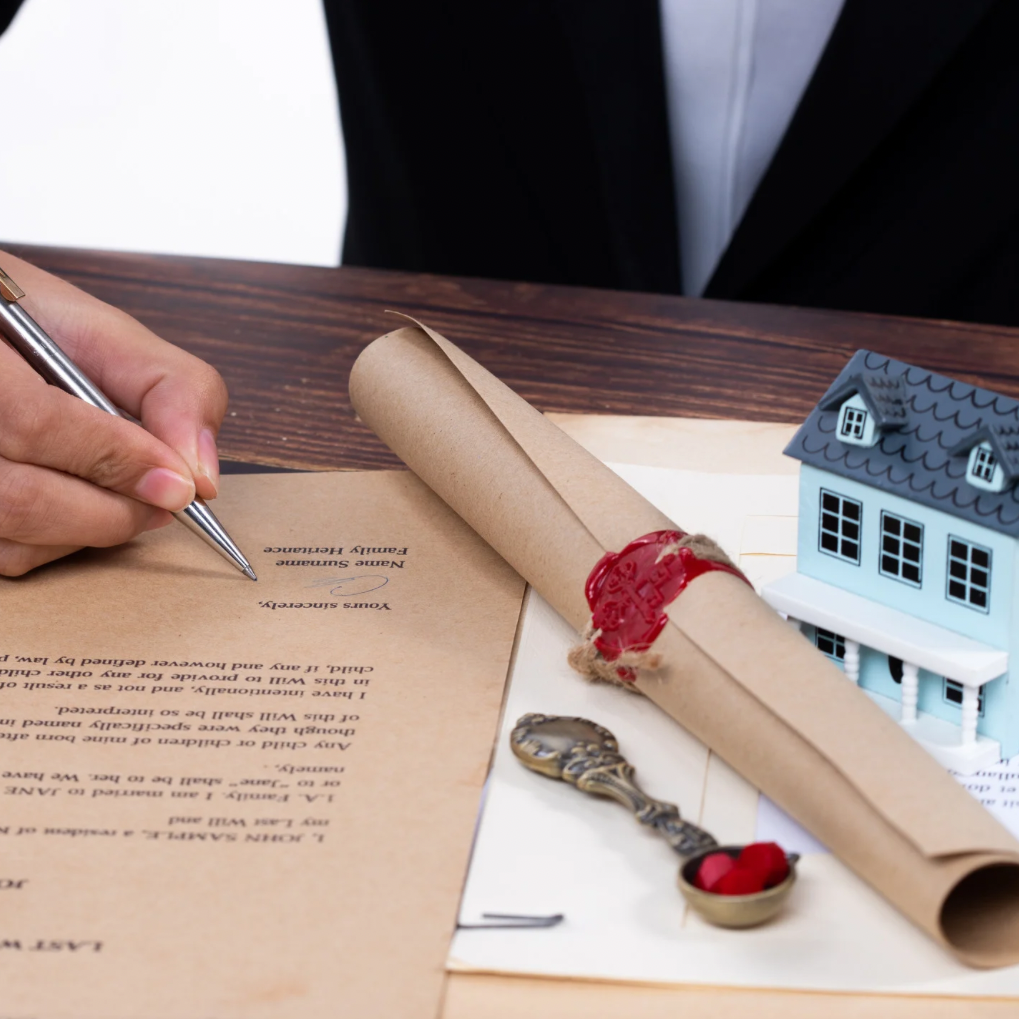 Lawyers reviewing documents for an international cross-border estate.